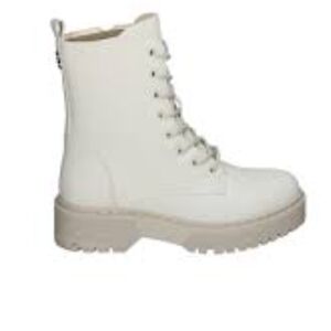 Jellypop White Combat Boots